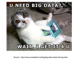 Source: http://www.socialtalent.co/blog/big-data-whats-the-big-deal
 