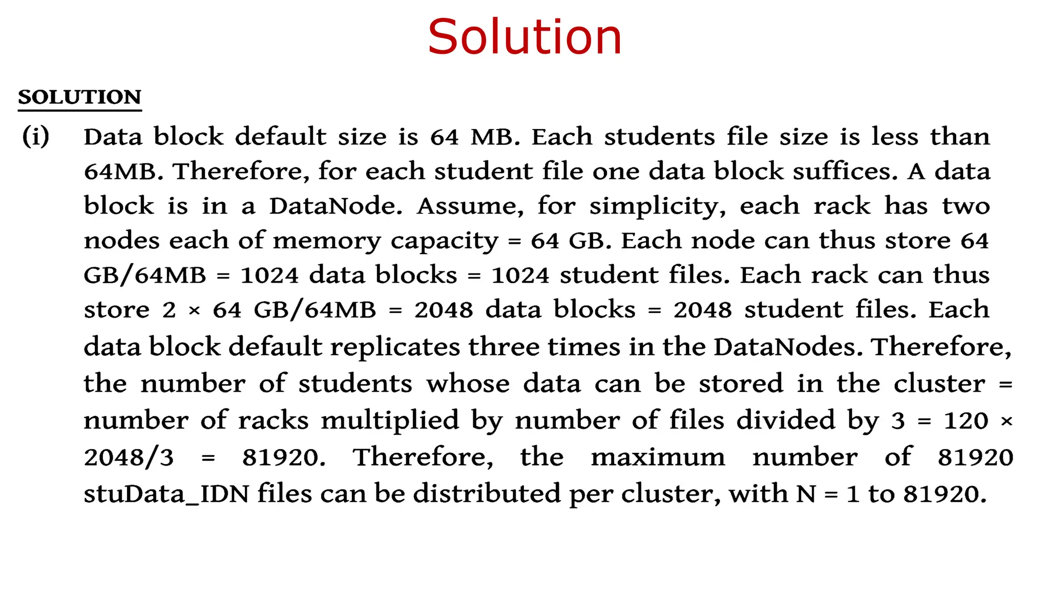 Solution
 