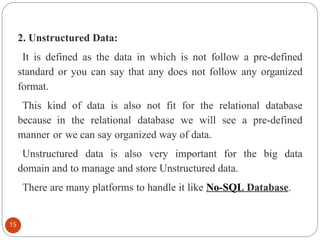 Unstructured Data Sql Comprehensive Introduction to Big Data Analytics and Architecture | PPTX