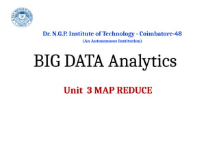 MAP REDUCE Concepts in Big Data Analytics | PPTX
