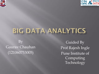 By
Gaurav Chauhan
(121060753005)
Guided By
Prof Rajesh Ingle
Pune Institute of
Computing
Technology
 