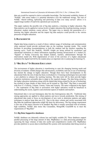 Big Data Analytics and E Learning in Higher Education. Tulasi.B ...