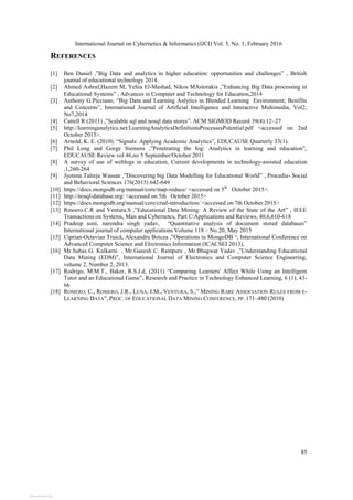 Big Data Analytics and E Learning in Higher Education. Tulasi.B ...