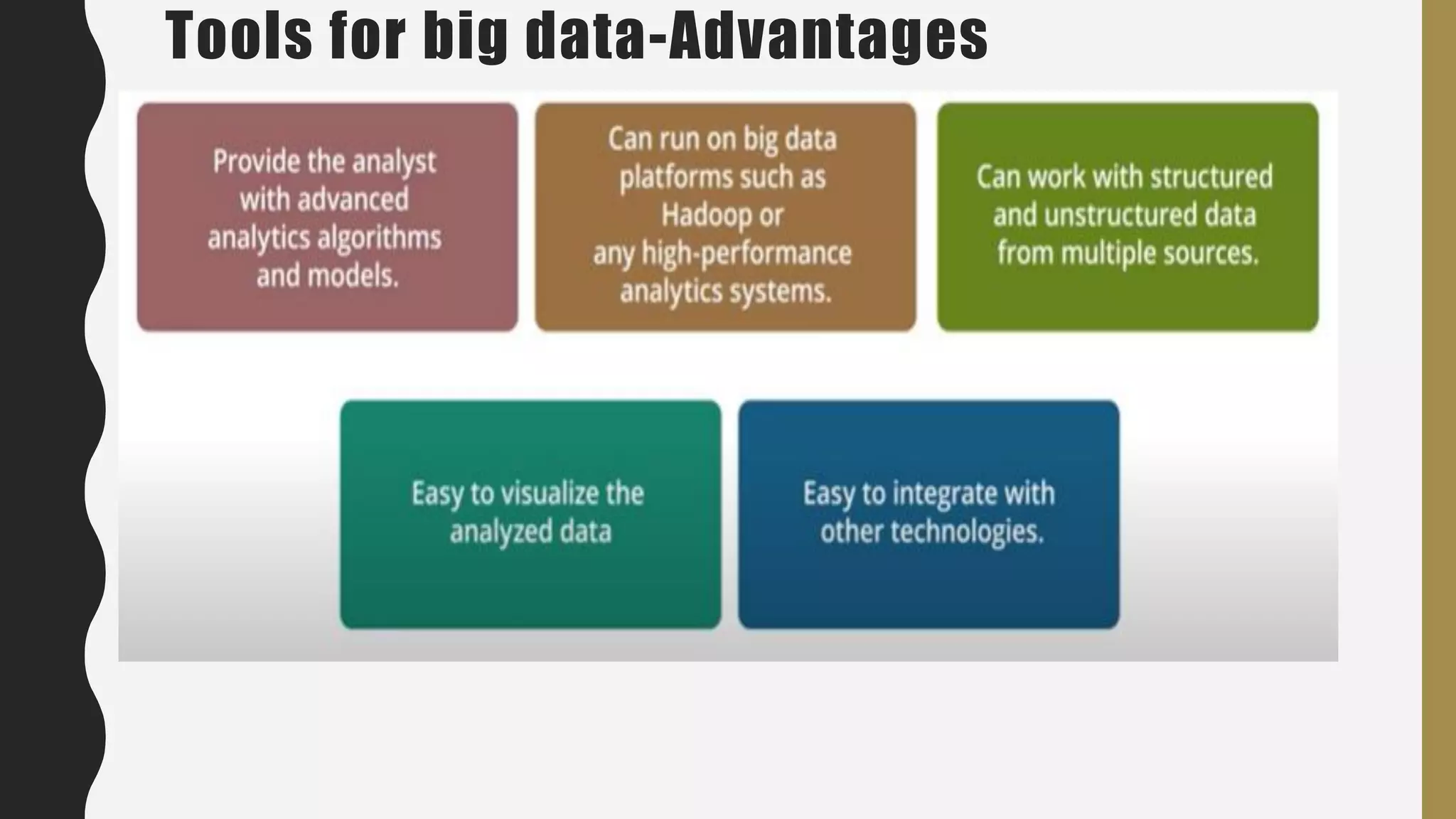 Tools for big data-Advantages
 