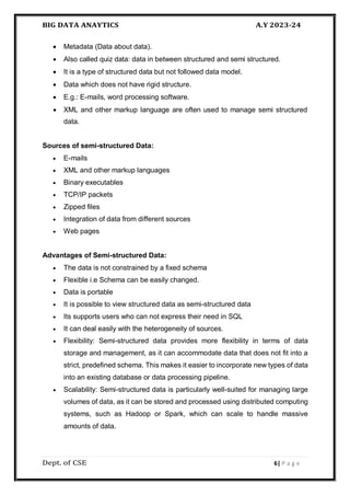 BIG DATA ANALYTICS EASSY notes for sybsc it student | PDF