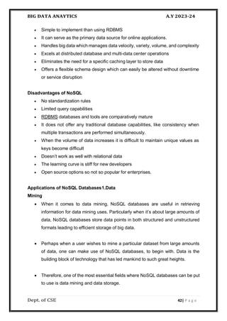 BIG DATA ANALYTICS EASSY notes for sybsc it student | PDF