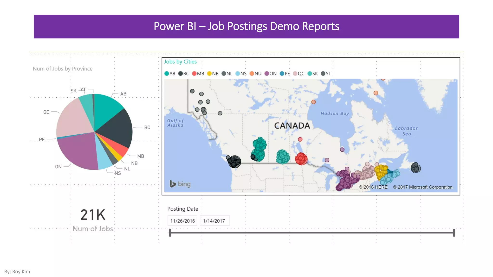 Power BI – Job Postings Demo Reports
By: Roy Kim
 
