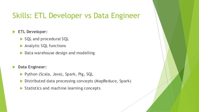 Big Data Analytics: From ETL to Data Engineering