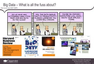 Big Data – What is all the fuss about?
http://youtu.be/LrNlZ7-SMPk

Business Information Management
Big Data & Analytics |...