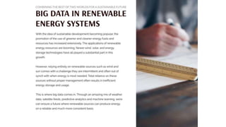 Big Data Analytics in Renewable Energy Systems | PPTX