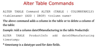 Alter Table Commands
 