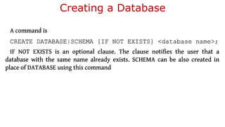 Creating a Database
 