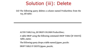 Solution (iii): Delete
 