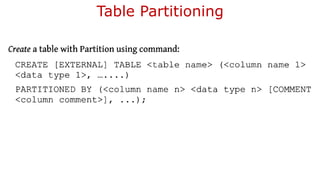 Table Partitioning
 