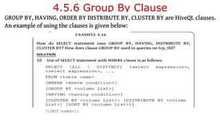 4.5.6 Group By Clause
 