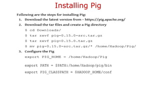 Installing Pig
 