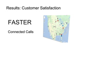 Results: Customer Satisfaction
FASTER
Connected Calls
 