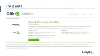 Big Data Analytics with Qlik & Splunk, Qlik Qonnections | PPTX