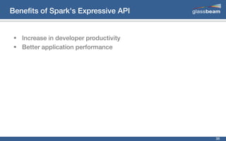 01 import java.io.IOException;
02 import java.util.StringTokenizer;
03
04 import org.apache.hadoop.conf.Configuration;
05 import org.apache.hadoop.fs.Path;
06 import org.apache.hadoop.io.IntWritable;
07 import org.apache.hadoop.io.Text;
08 import org.apache.hadoop.mapreduce.Job;
09 import org.apache.hadoop.mapreduce.Mapper;
10 import org.apache.hadoop.mapreduce.Reducer;
11 import org.apache.hadoop.mapreduce.lib.input.FileInputFormat;
12 import org.apache.hadoop.mapreduce.lib.output.FileOutputFormat;
13
14 public class WordCount {
15
16 public static class TokenizerMapper
17 extends Mapper<Object, Text, Text, IntWritable>{
18
19 private final static IntWritable one = new IntWritable(1);
20 private Text word = new Text();
21
22 public void map(Object key, Text value, Context context
23 ) throws IOException, InterruptedException {
24 StringTokenizer itr = new StringTokenizer(value.toString());
25 while (itr.hasMoreTokens()) {
26 word.set(itr.nextToken());
27 context.write(word, one);
28 }
29 }
30 }
31
32 public static class IntSumReducer
33 extends Reducer<Text,IntWritable,Text,IntWritable> {
34 private IntWritable result = new IntWritable();
35
36 public void reduce(Text key, Iterable<IntWritable> values,
37 Context context
38 ) throws IOException, InterruptedException {
39 int sum = 0;
40 for (IntWritable val : values) {
41 sum += val.get();
42 }
43 result.set(sum);
44 context.write(key, result);
45 }
46 }
47
48 public static void main(String[] args) throws Exception {
49 Configuration conf = new Configuration();
50 Job job = Job.getInstance(conf, "word count");
51 job.setJarByClass(WordCount.class);
52 job.setMapperClass(TokenizerMapper.class);
53 job.setCombinerClass(IntSumReducer.class);
54 job.setReducerClass(IntSumReducer.class);
55 job.setOutputKeyClass(Text.class);
56 job.setOutputValueClass(IntWritable.class);
57 FileInputFormat.addInputPath(job, new Path(args[0]));
58 FileOutputFormat.setOutputPath(job, new Path(args[1]));
59 System.exit(job.waitForCompletion(true) ? 0 : 1);
60 }
61 }
01 import org.apache.spark.SparkContext
02 import org.apache.spark.SparkContext._
03
04 object WordCount {
05 def main(args: Array[String]): Unit = {
06 val sc = new SparkContext()
07 val lines = sc.textFile(args(0))
08 val wordCounts = lines.flatMap {line => line.split(" ")}
09 .map(word => (word, 1))
10 .reduceByKey(_ + _)
11 wordCounts.saveAsTextFile(args(1))
12 }
13 }
 