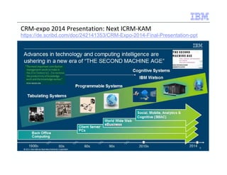 CRM-expo 2014 Presentation: Next ICRM-KAM 
https://de.scribd.com/doc/242141353/CRM-Expo-2014-Final-Presentation-ppt 
 