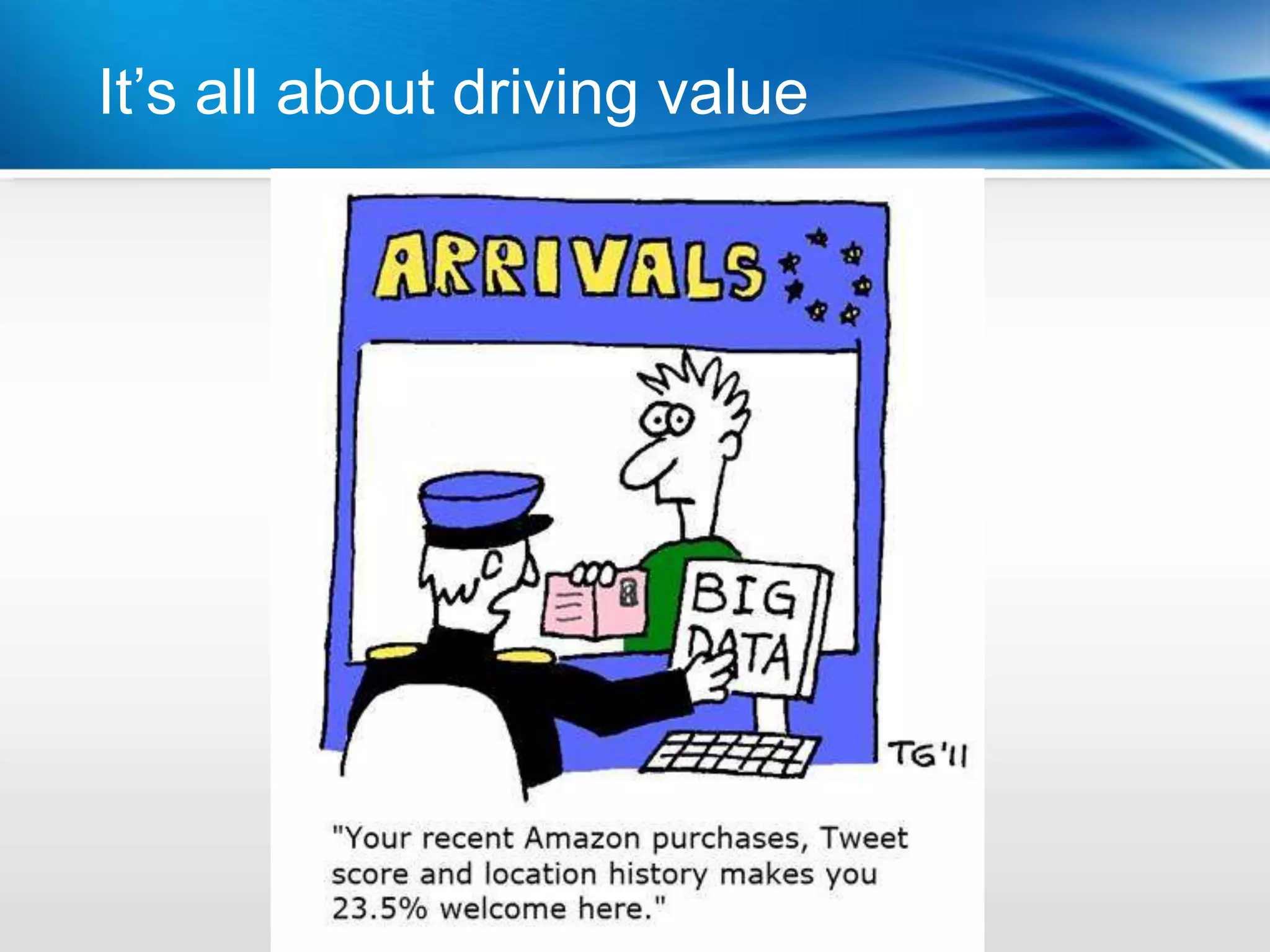 It’s all about driving value
 