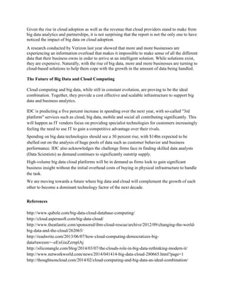 Big Data and Cloud Computing | DOCX