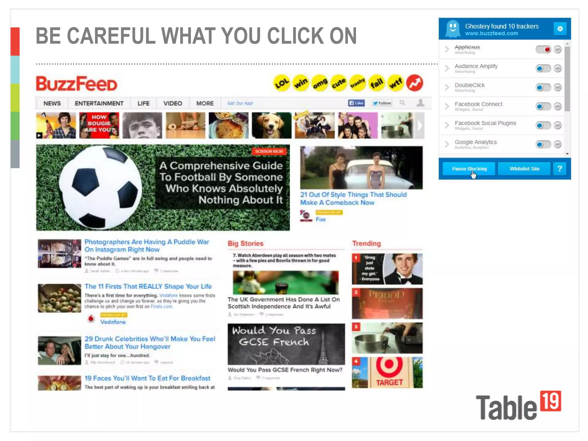 ..................................................................................................................................................................................................
BE CAREFUL WHAT YOU CLICK ON
 