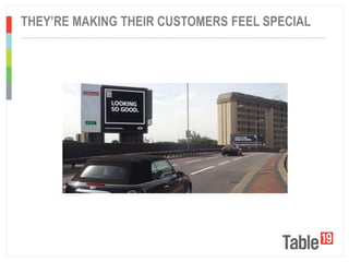 ..................................................................................................................................................................................................
THEY’RE MAKING THEIR CUSTOMERS FEEL SPECIAL
 