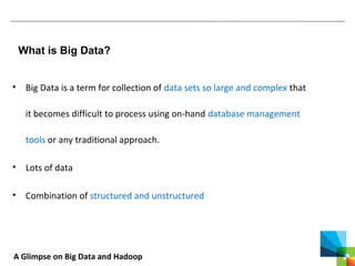 Big data and hadoop