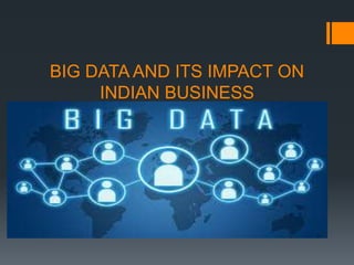 BIG DATA AND ITS IMPACT ON
INDIAN BUSINESS
 