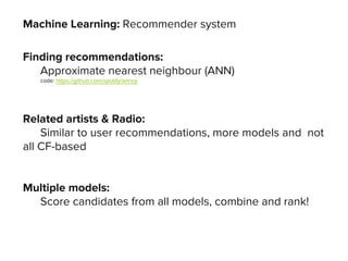 Big data and machine learning @ Spotify | PDF