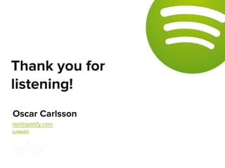 Big data and machine learning @ Spotify | PDF