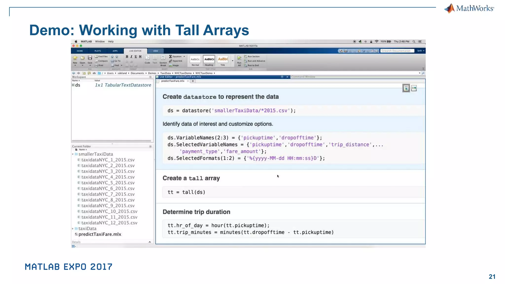 21 Demo: Working with Tall Arrays 