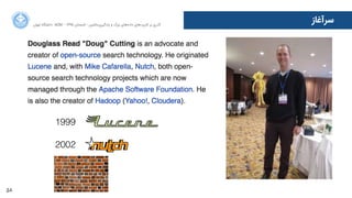 58
‫ﺍاﻥن‬‫ﺮ‬‫ﺗﻬ‬ ‫ﺩدﺍاﻧﺸﮕﺎﻩه‬ ACM - ۱۳۹۵ ‫ﺗﺎﺑﺴﺘﺎﻥن‬ - ‫‌ﻣﺎﺷﯿﻦ‬‫ﯼی‬‫ﯾﺎﺩدﮔﯿﺮ‬ ‫ﻭو‬ ‫ﺑﺰﺭرﮒگ‬ ‫‌ﻫﺎﯼی‬‫ﻩه‬‫ﺩدﺍاﺩد‬ ‫‌ﻫﺎﯼی‬‫ﺩد‬‫ﮐﺎﺭرﺑﺮ‬ ‫ﺑﺮ‬ ‫ﮔﺬﺭرﯼی‬
‫ﺳﺮﺁآﻏﺎﺯز‬
1999
2002
 