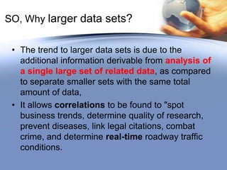 issues regarding Big Data

 