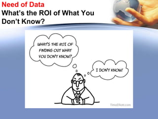 When your carpet calls your
doctor
The Human Face of Big Data
• ―magic carpet‖ ―My mother is 90 years old, and my father passed
away six years ago. Six months ago, my mother fell, and then she fell
another time, and the third time, nobody found her for five hours. We
asked her to move in with us, but she didn‘t want to. We hired people
to live with her in shifts, and she hated it. Now GE and Intel are
introducing products aimed at aging at home, and one of the
prototypes is a carpet filled with sensors. Over time, it creates a
baseline knowledge of ‗normal behavior‘ – she walks on the carpet at
9:30 am, and here‘s her gait – over time it can predict muscle
weakness, and changes to normal patterns and tweet me to ―call
mom!‖ Rick Smolan
• http://www.economist.com/node/15868133
• https://sites.google.com/site/professorlilisaghafi/newtechnologies/magiccarpet

 
