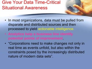 Measure And Modify Your Supply Chain In
A Multidimensional Global framework
• How does supply chain fit into this larger context?
– a corporation‘s failure to maximize the knowledge in its
data and thereby to contribute to unnecessary logistics
costs imposes upon itself and others (as well as
international trade) what amounts to an inefficiencybased tax.

• How are corporations faring on other fronts?
– They spend an astonishing average of 8%of net sales
on transportation, warehousing, customer service,
administration, and inventory carrying costs. Yet many
do not have a comprehensive view of their data, let
alone their upstream or downstream logistics
functions. Supply Chain Logistics As A Driver of Business Strategy
and Profitability (C.H. Robinson 2013).

 