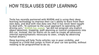 Tesla Using Machine Learning Big data and tessla | PPTX