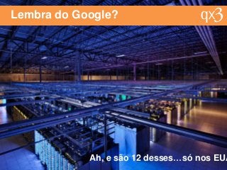 Lembra do Google?
Ah, e são 12 desses…só nos EUA
 