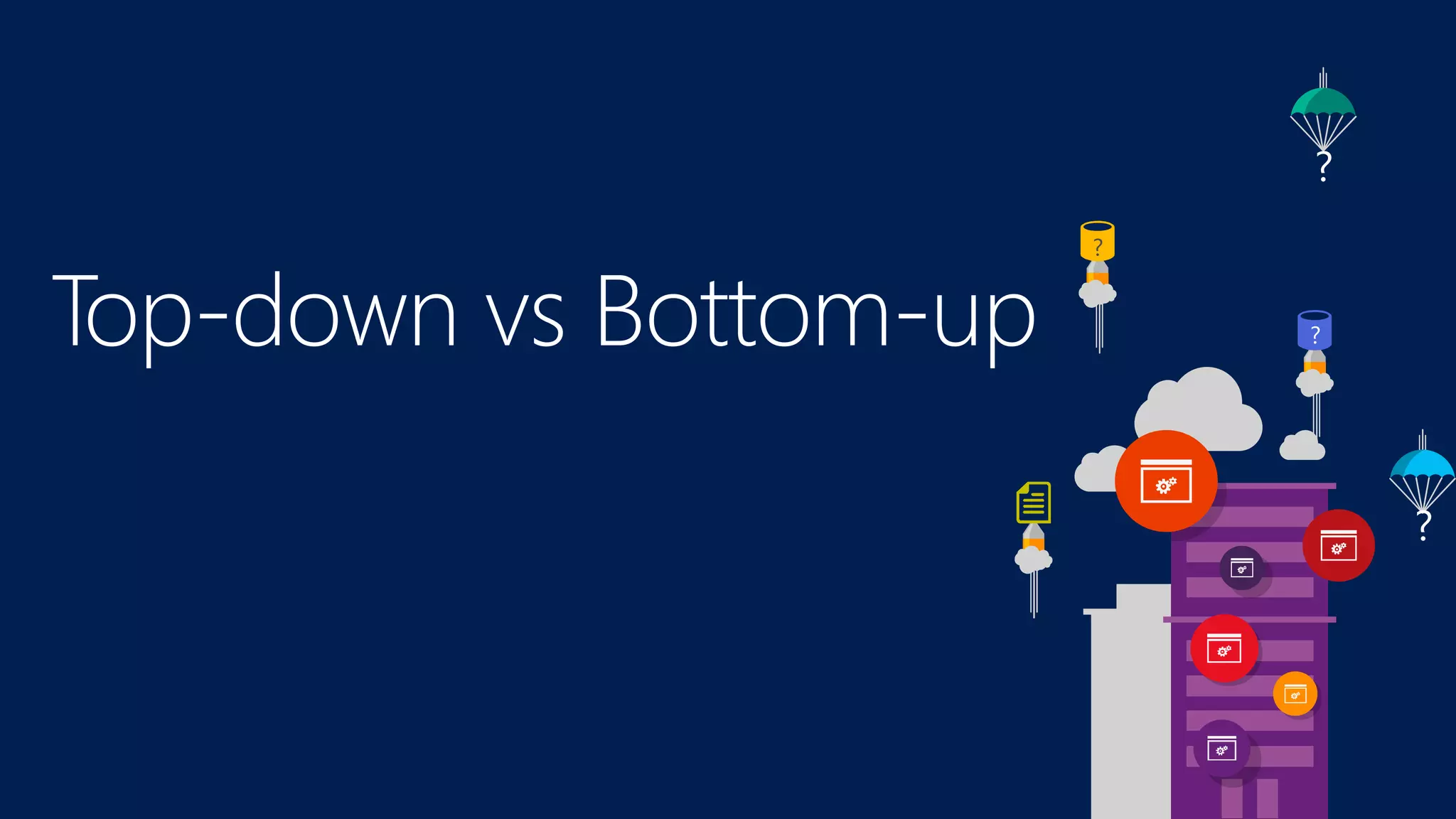 ?
?
?
?
Top-down vs Bottom-up
 