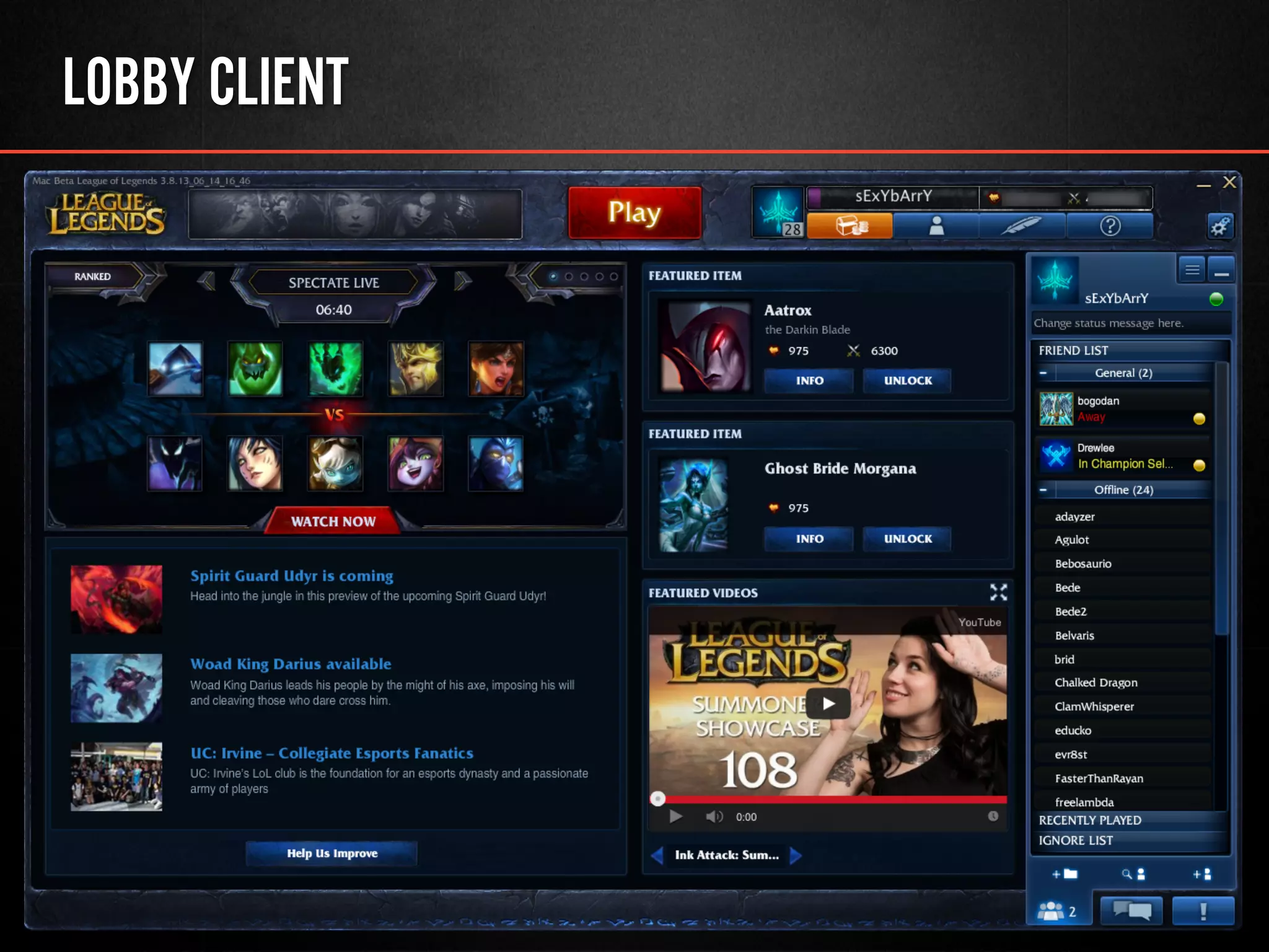 LOBBY CLIENT
 