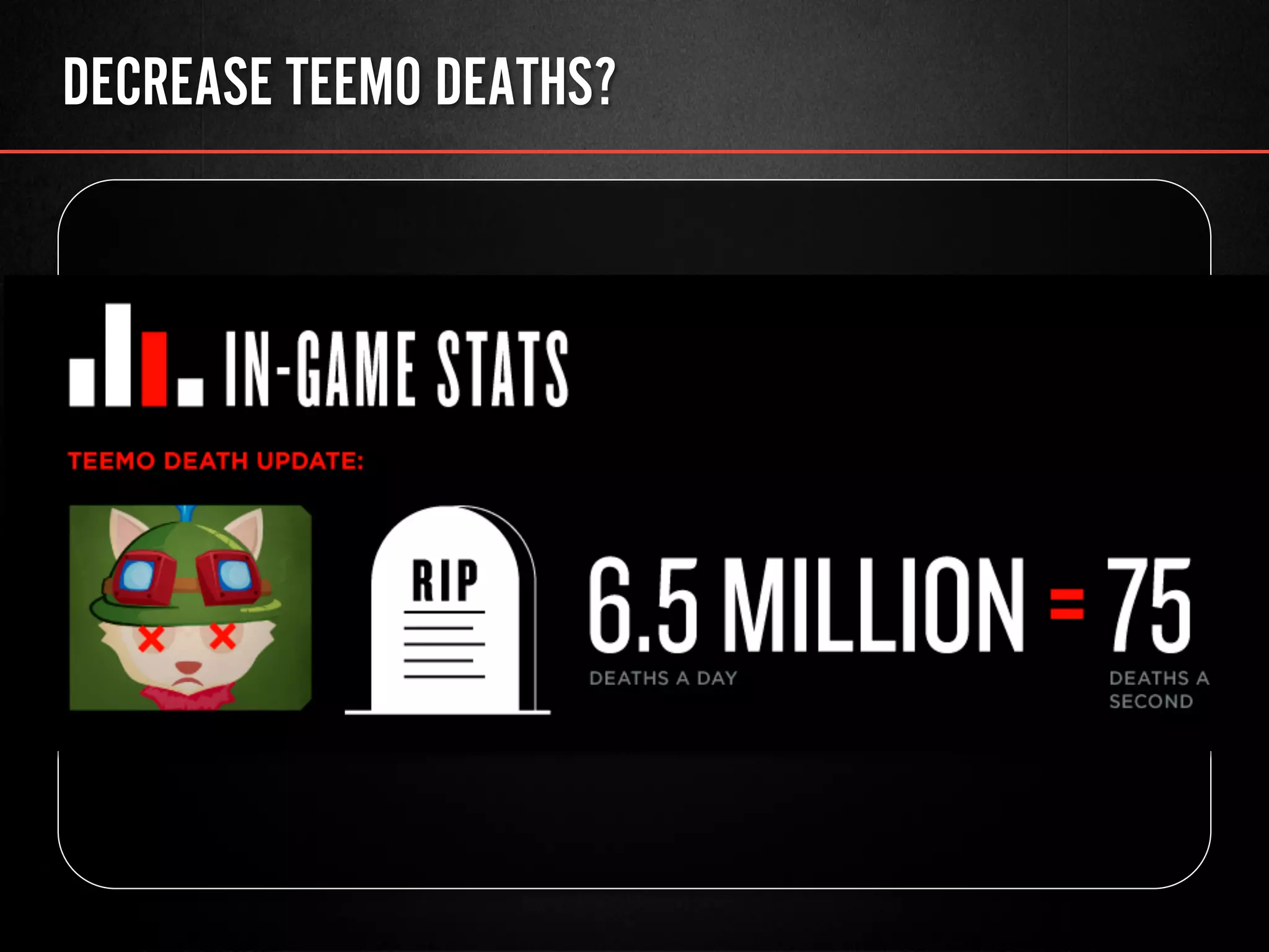 DECREASE TEEMO DEATHS?
 