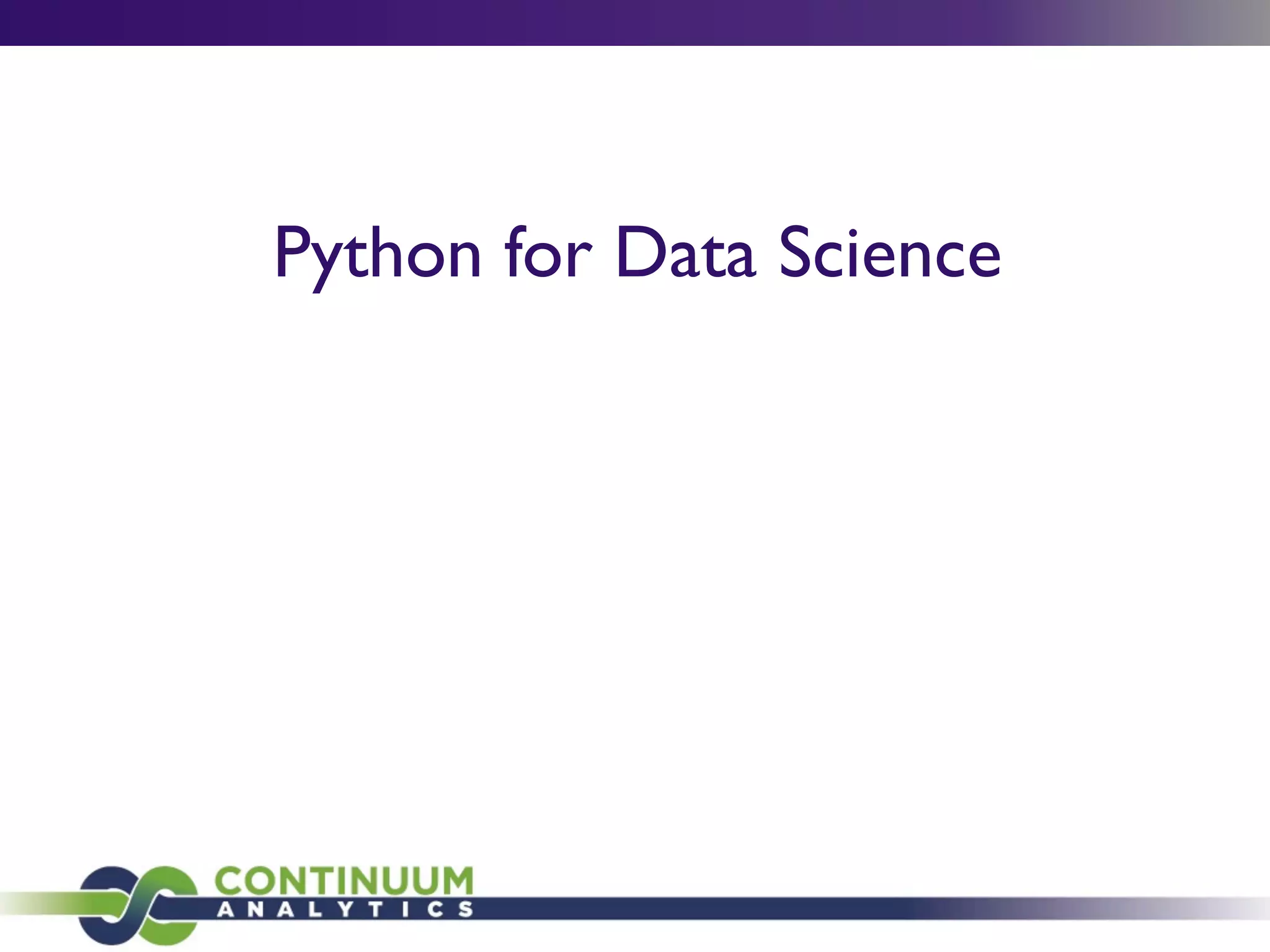 Python for Data Science
 