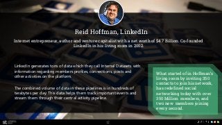 12
Reid Hoffman, LinkedIn
Internet entrepreneur, author and venture capitalist with a net worth of $4.7 Billion. Co-founde...
