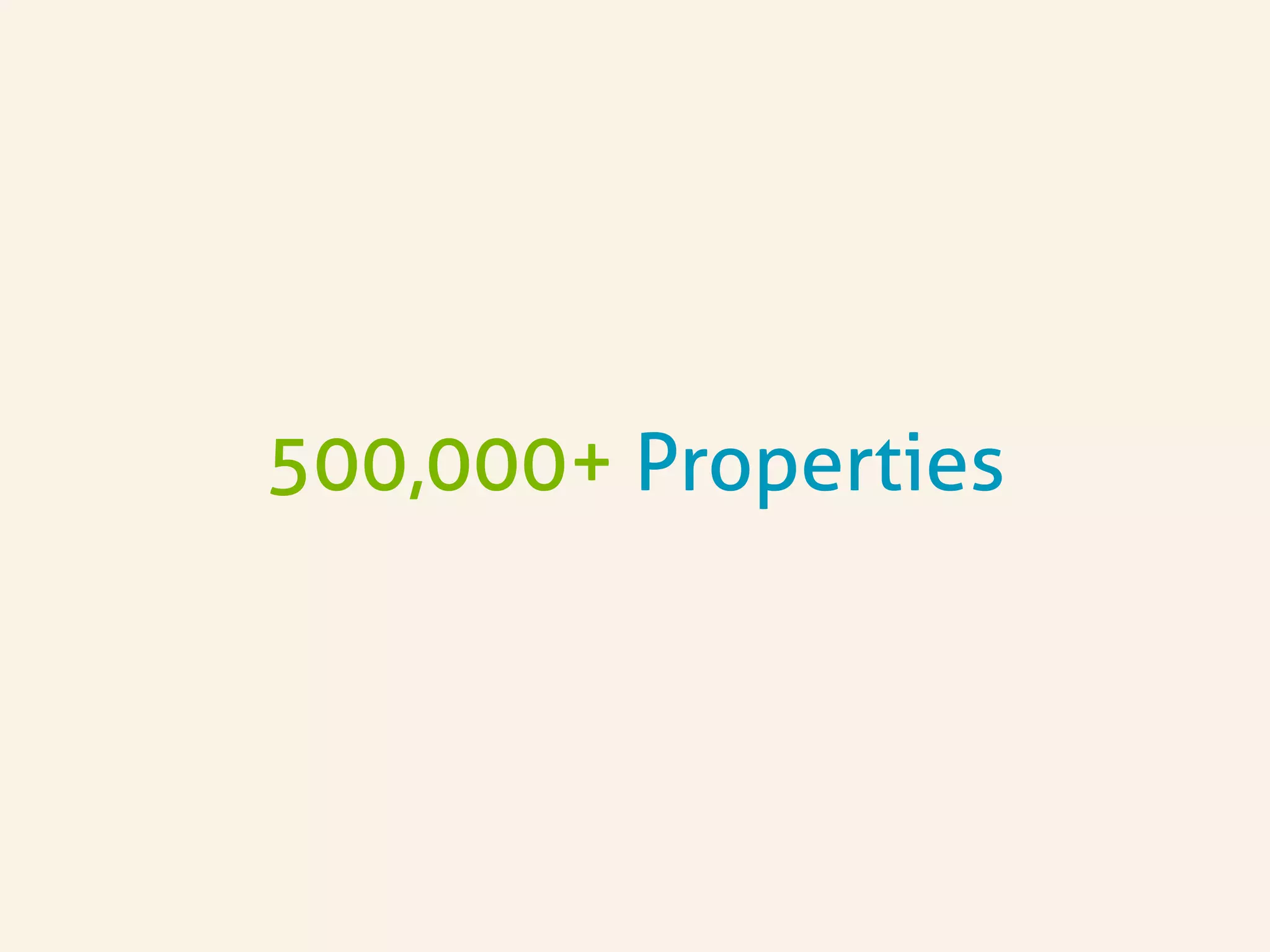500,000+ Properties
 