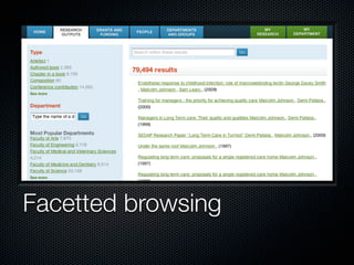 Facetted browsing
 