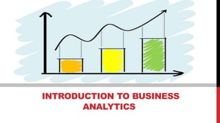 INTRODUCTION TO BUSINESS
ANALYTICS
 