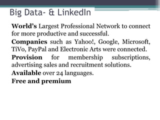 Big Data Applications in LinkedIn | PPT