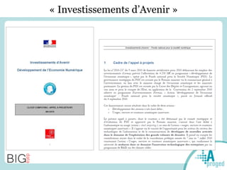 « Investissements d’Avenir »
 