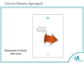 Livres blancs Aproged
Document et Cloud
Juin 2012
 